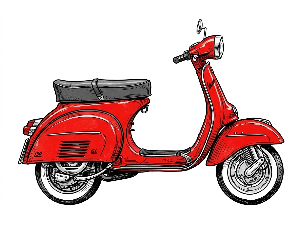 Klasszikus olasz Vespa robogó